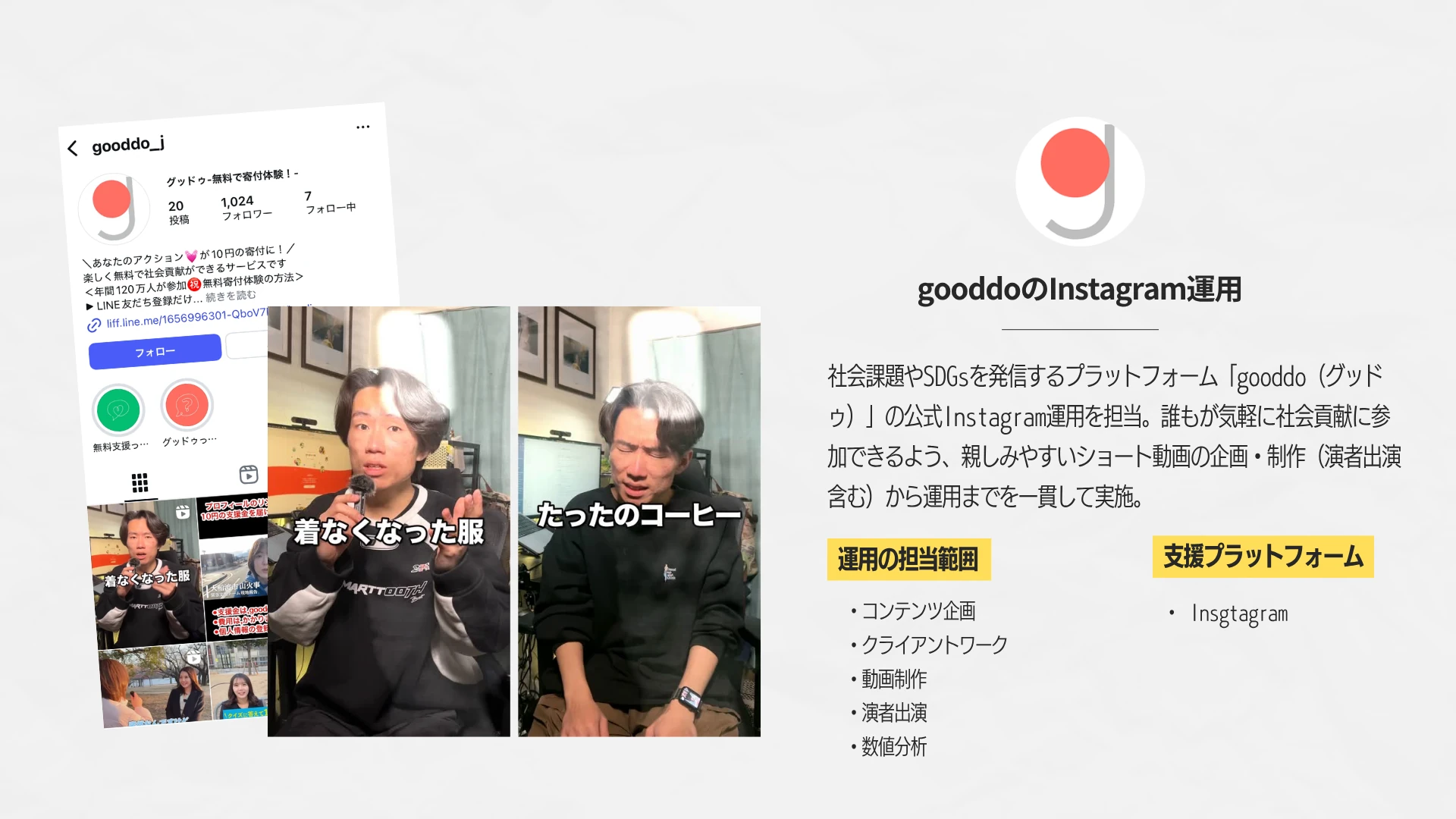 gooddo Instagram運用の元実績資料